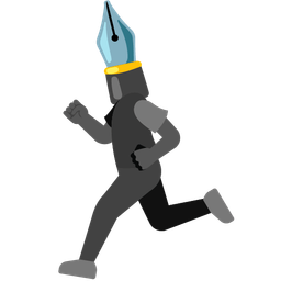 black nib and running shoe