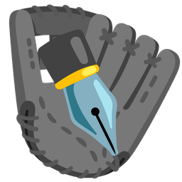 black nib and softball