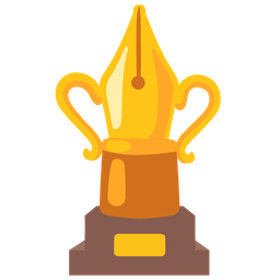 black nib and trophy