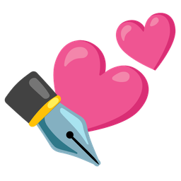 black nib and two hearts