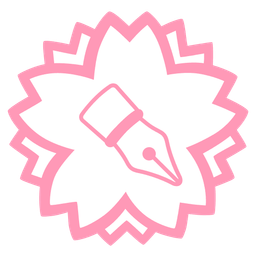 black nib and white flower