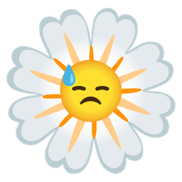 blossom and downcast face with sweat