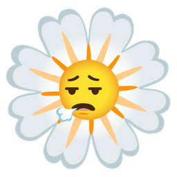 blossom and face exhaling