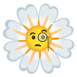 blossom and face with monocle