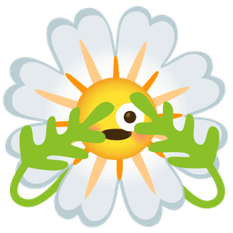 blossom and face with peeking eye