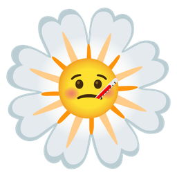 blossom and face with thermometer