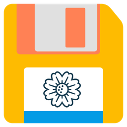 blossom and floppy disk