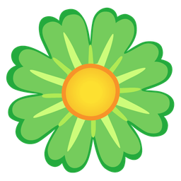 blossom and green heart