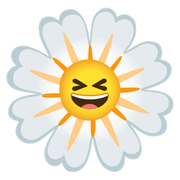 Blossom and Grinning squinting face