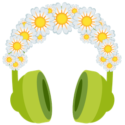 blossom and headphone