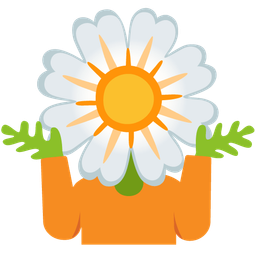 blossom and person shrugging