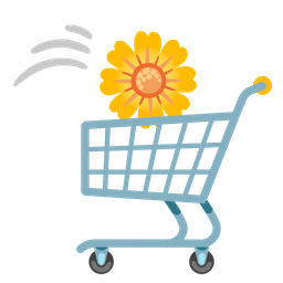 blossom and shopping cart