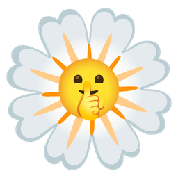 blossom and shushing face