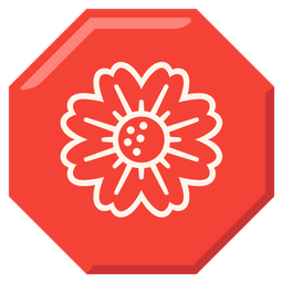 blossom and stop sign