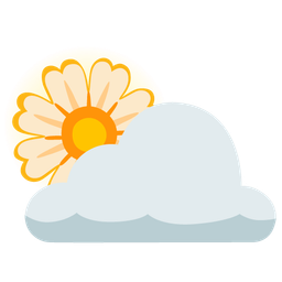 blossom and sun behind cloud