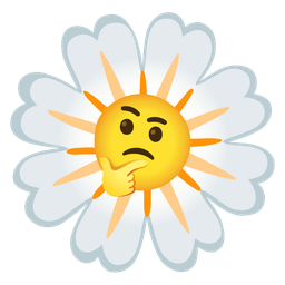 blossom and thinking face