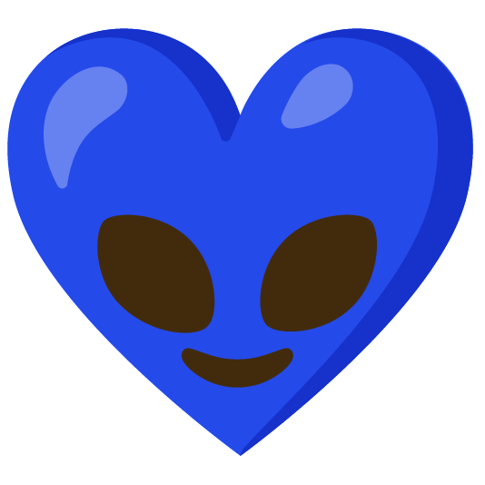 Blue heart and Alien