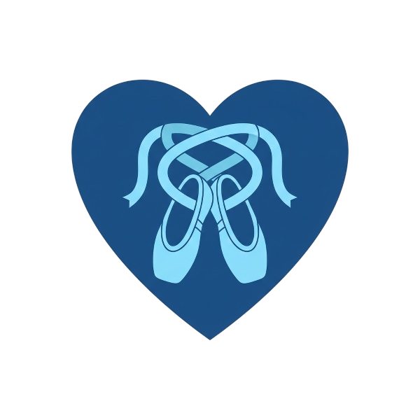 Blue heart and Ballet shoes