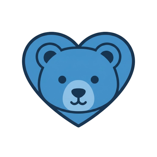 Blue heart and Bear