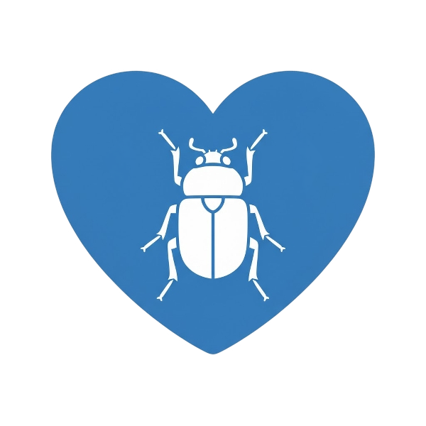 Blue heart and Beetle