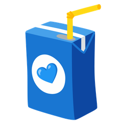 Blue heart and Beverage box