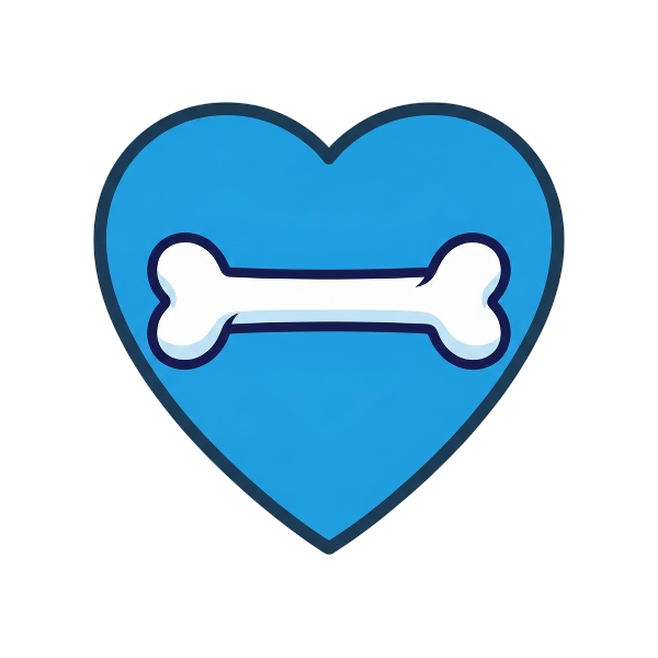 Blue heart and Bone