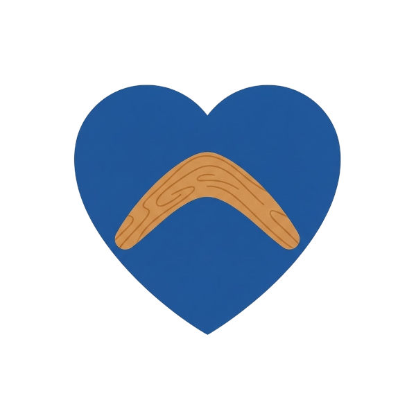 Blue heart and Boomerang