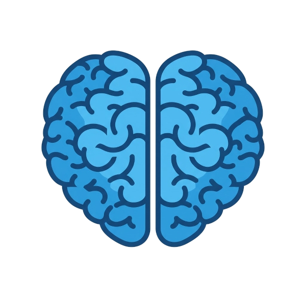 Blue heart and Brain