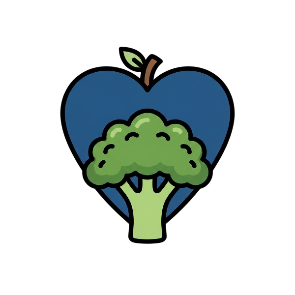 Blue heart and Broccoli