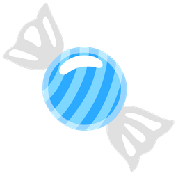 blue heart and candy