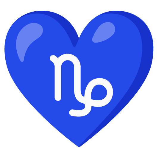 Blue heart and Capricorn