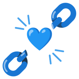 blue heart and chains