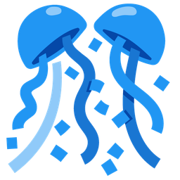 blue heart and confetti ball