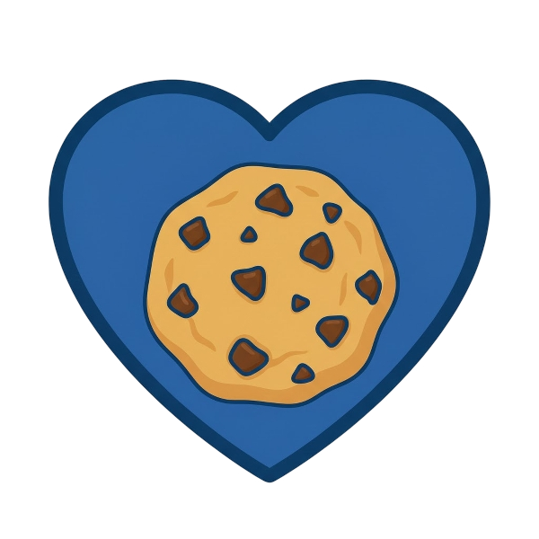 Blue heart and Cookie