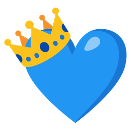 blue heart and crown