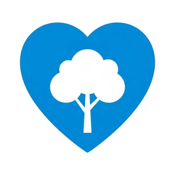 Blue heart and Deciduous tree