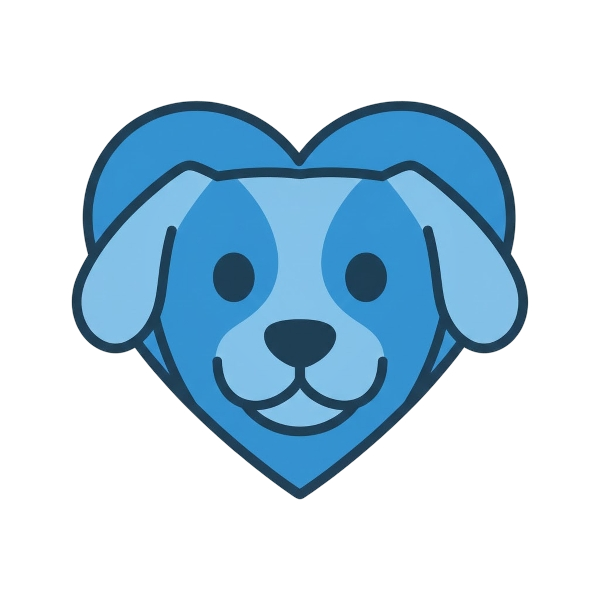 Blue heart and Dog face