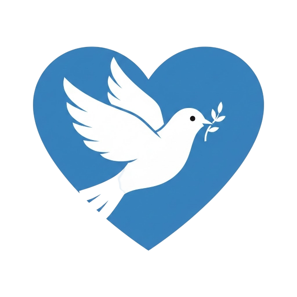 Blue heart and Dove