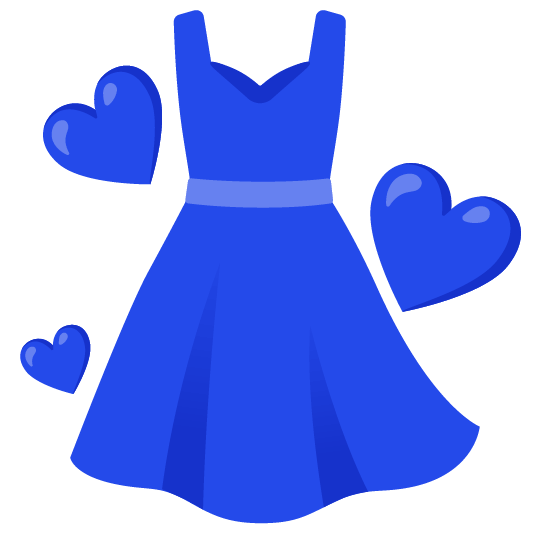 Blue heart and Dress
