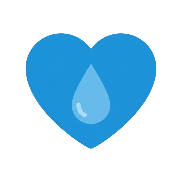 Blue heart and Droplet