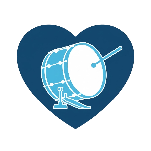 Blue heart and Drum