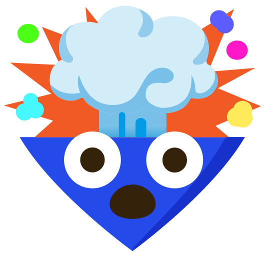 Blue heart and Exploding head