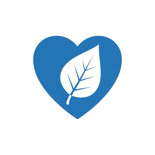 Blue heart and Fallen leaf