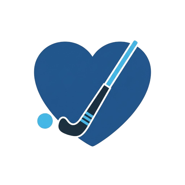 Blue heart and Field hockey