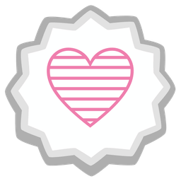 blue heart and fish cake with swirl