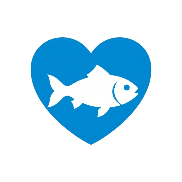 Blue heart and Fish