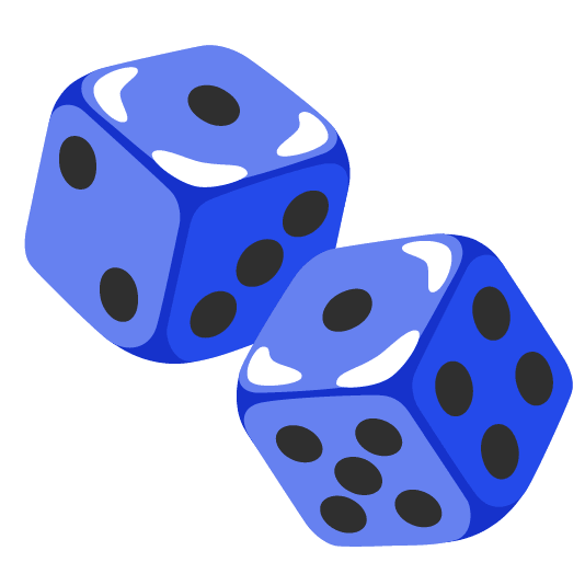 Blue heart and Game die