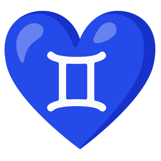 Blue heart and Gemini