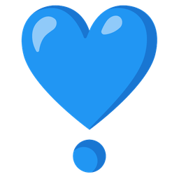 blue heart and heart exclamation