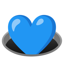 blue heart and hole